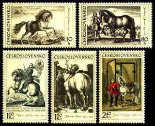 12535 - Czechoslovakia 1969 Horses photo