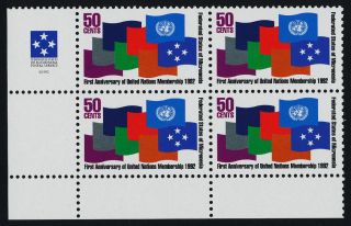 Micronesia 153 Bl Block Flags United Nations photo