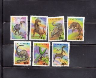 Tanzania 1994 Prehistoric Animals Scott 1217 - 23 Cancelled photo