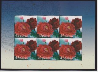 Micronesia The Peony Issue Of 2009 Sheet Of 6 photo