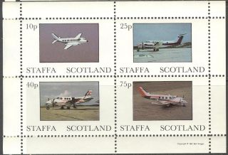 Staffa (br.  Local) 1981 Aviation Airplanes Sheet 4 Ns242 photo