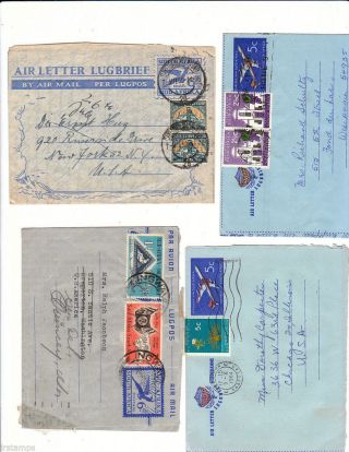 South Africa 1950 ' S - 60 ' S Postal Stationary 4 Aerogramme ' S To Us photo