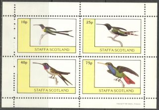 Staffa (br.  Local) 1981 Birds Xiii Sheet 4 Ns288 photo