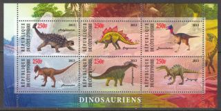 2013 Dinosaurs Sheet Of 6 Civ204 photo