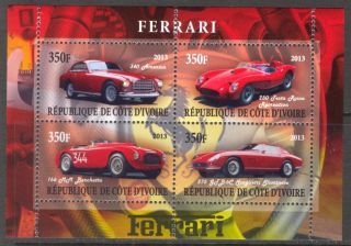 2013 Cars Ferrari Ii Sheet Of 4 Civ219 photo