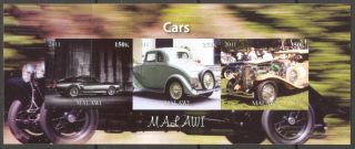 2011 Old Cars Sheet Of 3 Imperforated Mdcb3002 photo