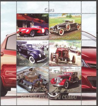 2011 Old Cars Vii Sheet Of 6 Mdcb3029 photo