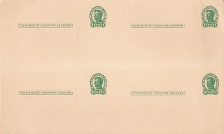 1917 Abraham Lincoln 1 Cent U.  S.  Postal Card Unused/uncut Sheet Of 4 Scotts Ux28 photo