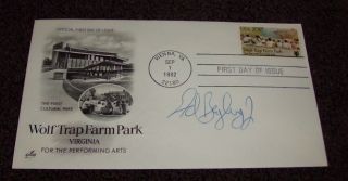 1982 Wolf Trap Farm First Day Cover (fdc) - Signed By Actor Ed Begley,  Jr. photo
