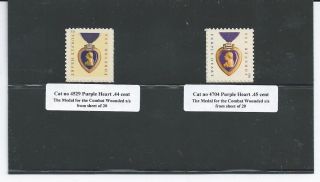 Cat No.  4529 & 4704 Purple Heart Medal For Combat Wounded photo