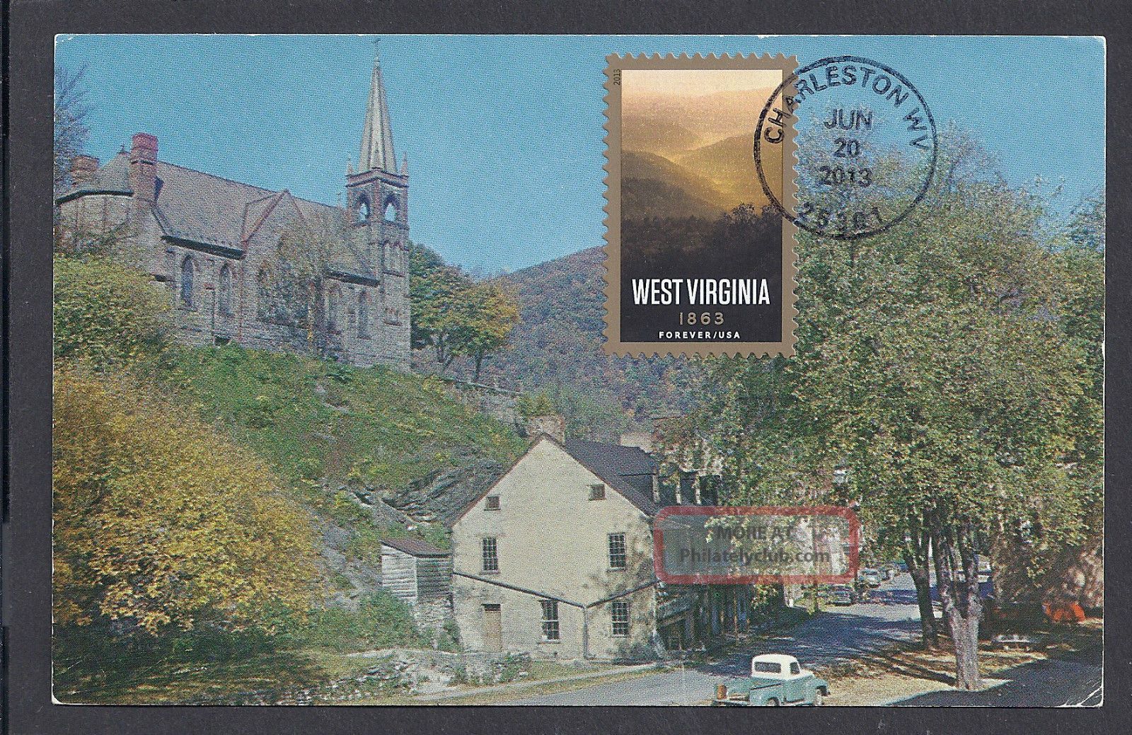 4790 West Virginia Statehood 150th On Harper ' S Ferry Postcard Var. 2