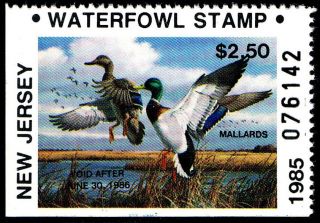 Nj2 1985 Jersey Duck Stamp - Mognh - Fine - (esp 5962) photo