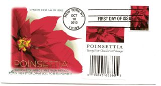 4816 Christmas 2013,  Poinsettia,  With Label From Cb,  Artcraft,  Fdc photo