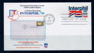 First Day Cover Interphil 76 13c Scott 1632 Fleetwood Official Cachet 1976 photo