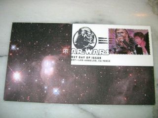 2007 Fdc Star Wars Stamp Cover Nasa Photo Double Bubble Cachet Great Gift Idea photo