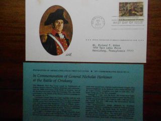 Postmasters 1977 First Day Cover Commemorating Herkimer @ Battle Of Oriskany photo