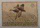 1941 $1 Migratory Bird Hunting Stamp Rw - 7 Duck Back of Book photo 1