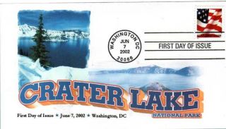 Fpmg 3630 Us Flag Stamp Crater Lake National Park Oregon photo