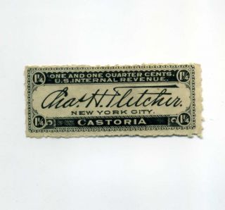 Private Die Stamp,  Rs284 Castoria,  1 - 1/4c Black, photo