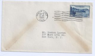 Scott 745,  First Day Cover 9/5/34 Crater Lake Single National Park photo