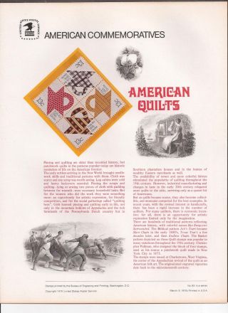 1745 - 1748,  15 - Cent American Quilts 1978 Commemorative Panel photo