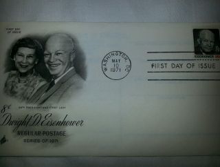 Scott 1394 Dwight D.  Eisenhower & First Lady First Day Cover photo