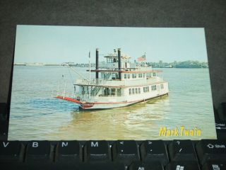Riverboat Mv Mark Twain Naval Cover Post Card Orleans,  La photo