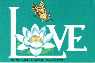 Usps Ceremony Program 2535/7 U621 Love Honolulu,  Hi photo