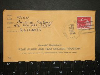 Apo 09159 The Hague,  Netherlands 1967 Army Air Force Cover American Embassy photo