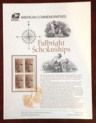 Fulbright Scholarships,  American Commemoratives Panel - No.  483 (1996) photo