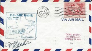 First Flight Cover Gladewater Texas Aug 2 1953 Aamc 82w71 photo