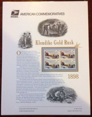 Klondike Gold Rush,  American Commemoratives Panel - No.  550 (1998) photo