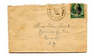 Usa Cover From Abbotts Corners,  York Dpo 1889 To Clarence Centre,  Ny photo