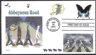 The Beatles - Halloween - Abbeyween Road - Skeletons - Cats - Spce Bush Butterfly Fdc - Dwc photo