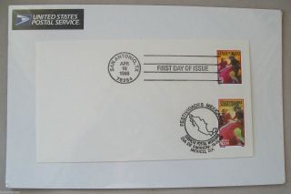 Cinco De Mayo U.  S.  & Mexico 1998 Joint Issue Combo Fdc 32¢ Stamp Envelope photo