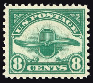 Us Stamp Sc C4 Og Nh 8c Air Mail 1923 Flat Plate Printing photo