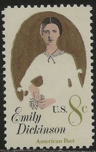 1971 United States: Scott 1436 - Emily Dickinson - American Poet (8¢) - photo