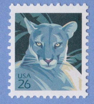 Panther Florida Panther 2007 Cats Postage 26 Cent Stamp Usps 4137 photo