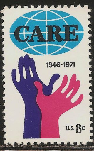 1971 United States: Scott 1439 - 25th Anniversary Of Care (8¢) - photo