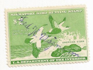 Rw24 Duck Stamp - - Signed photo