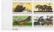 Natural History Postage Stamp Sheet 1970 Eagles Elephants Dinosaurs +sc 1387 - 90 United States photo 1
