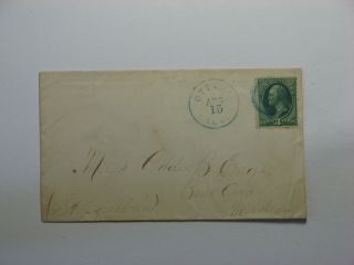 Illinois,  Ottawa Cover To Burr Oak,  Mich Aug 15,  (1873 - 80?) W/ 158 Or 184 Stamp photo