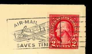 1926 Us Stamp Cover Schermack Perforation Airmail Chicago Antique Mail U22 photo