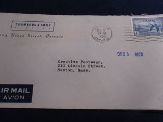 1950 Canadian Cover 7 Cent Stamp photo
