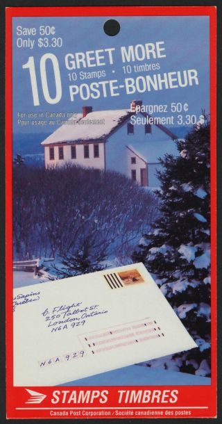 Canada 1259a Booklet Bk106 Christmas,  Snow photo
