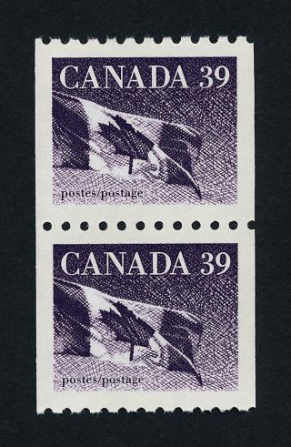 Canada 1194b Coil Pair Flag photo