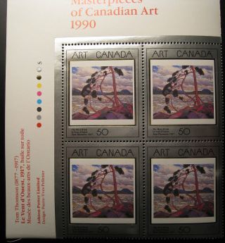 Canada 1271 1990 Art Canada 50 Cent Top Left Plate Block - photo