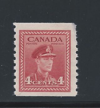 King George Vi War Issue 4 Cents Coil 281 Nh photo