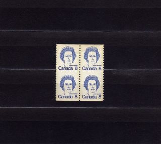 Canada 604 Coil Stamp Imperf.  Horizontally Block Of 4 With Scoreline photo