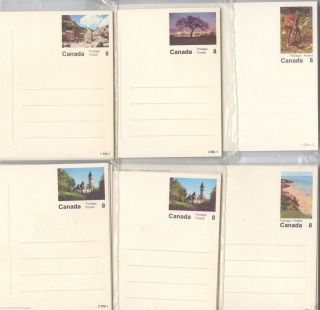 Canada - 30 Pre - Stamped 8c Picture Postcards - 6 Packets Of 5 Cards In Plastic - 1970s photo